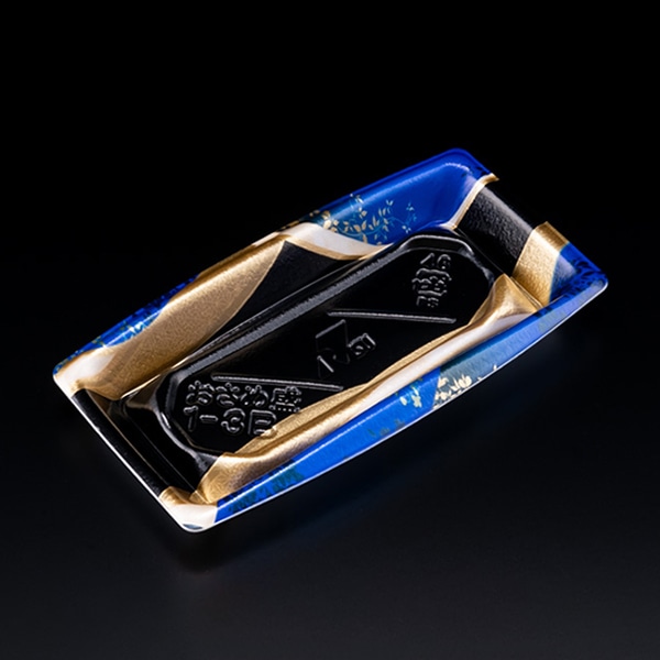 リスパック 寿司容器 おさめ盛 本体 1-3B ひのえ青 RSAN064 50枚/袋（ご注文単位16袋）【直送品】