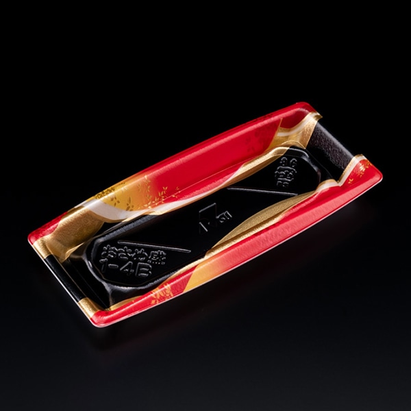 リスパック 寿司容器 おさめ盛 本体 1-4B ひのえ赤 RSAN103 50枚/袋(ご注文単位14袋)【直送品】