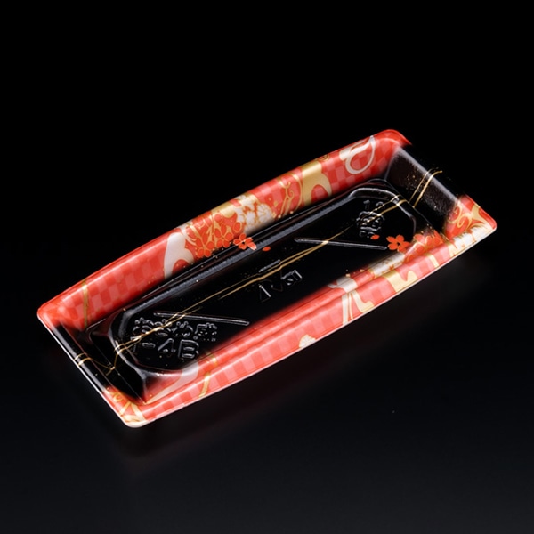 リスパック 寿司容器 おさめ盛 本体 1-4B おとわピンク RSAN105 50枚/袋(ご注文単位14袋)【直送品】