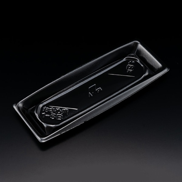 リスパック 寿司容器 おさめ盛 本体 1-5B 黒 RSAN131 50枚/袋(ご注文単位14袋)【直送品】