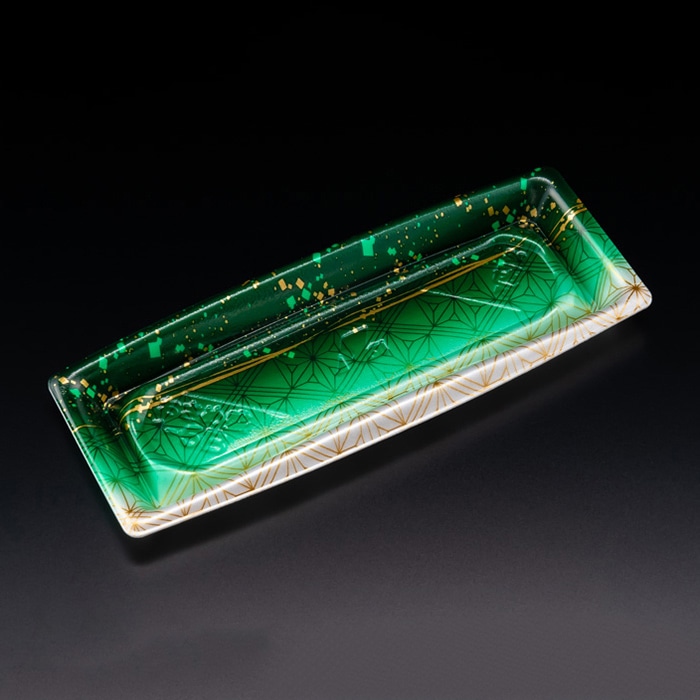 リスパック 寿司容器 おさめ盛 本体 1-5B てんか緑 RSAN136 50枚/袋(ご注文単位14袋)【直送品】