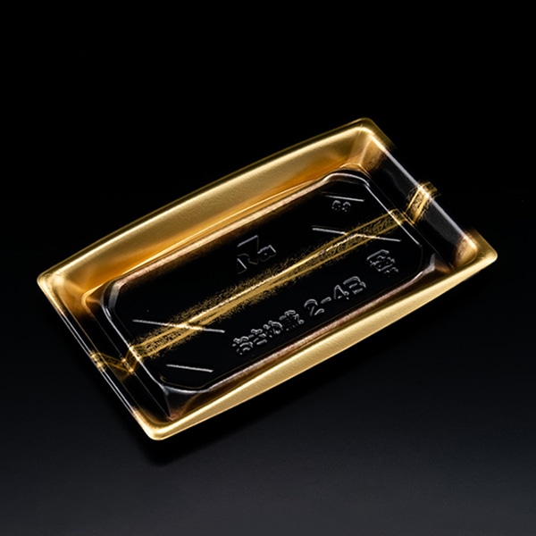 >リスパック 寿司容器 おさめ盛 本体 2-4B せいえい金 RSAN362 50枚/袋(ご注文単位12袋)【直送品】