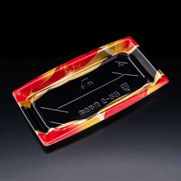 リスパック 寿司容器 おさめ盛 本体 2-5B ひのえ赤 RSAN403 50枚/袋(ご注文単位10袋)【直送品】