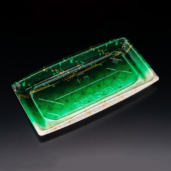 リスパック 寿司容器 おさめ盛 本体 2-5B てんか緑 RSAN406 50枚/袋(ご注文単位10袋)【直送品】