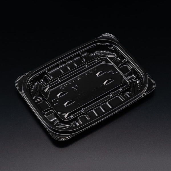 リスパック 惣菜容器 バイオ ホットリデュー 本体 255B K-黒 RHRD150 50枚/袋(ご注文単位32袋)【直送品】