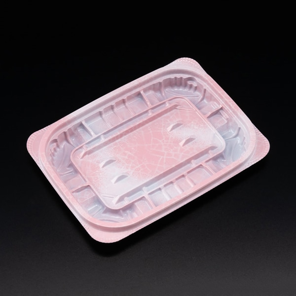 リスパック 惣菜容器 バイオ ホットリデュー 本体 255B K-ふく桃 RHRD151 50枚/袋（ご注文単位32袋）【直送品】