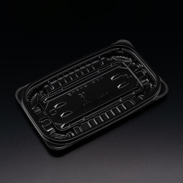 リスパック 惣菜容器 バイオ ホットリデュー 本体 295B K-黒 RHRD270 50枚/袋(ご注文単位24袋)【直送品】