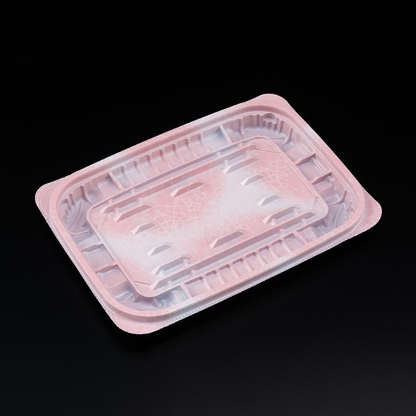 >リスパック 惣菜容器 バイオ ホットリデュー 本体 325B K-ふく桃 RHRD331 50枚/袋(ご注文単位18袋)【直送品】