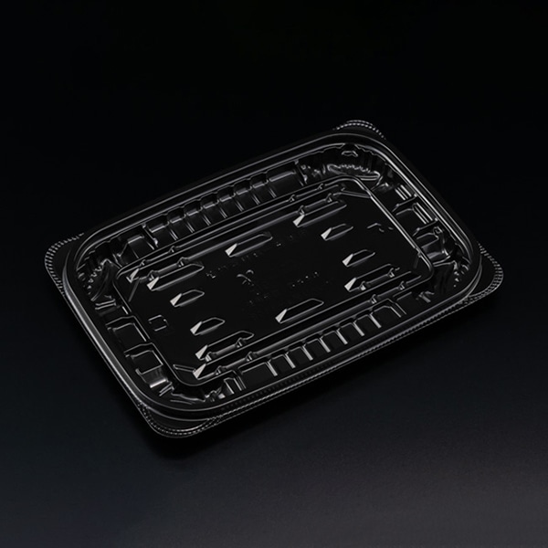 リスパック 惣菜容器 バイオ ホットリデュー 本体 330B K-黒 RHRD360 50枚/袋(ご注文単位18袋)【直送品】