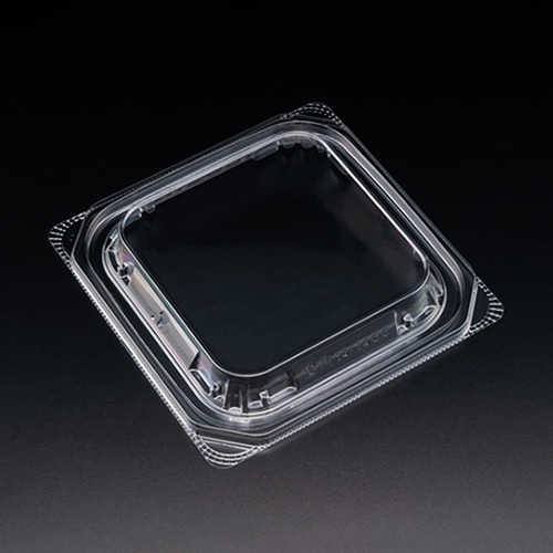 リスパック 軽食容器 バイオ 優角 内外嵌合蓋 14-14 OC PBQB195 100枚/袋（ご注文単位12袋）【直送品】