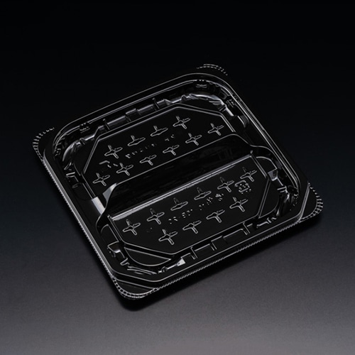 リスパック 軽食容器 バイオ 優角 本体 15-15B-2S 黒 PBQB261 100枚/袋（ご注文単位12袋）【直送品】