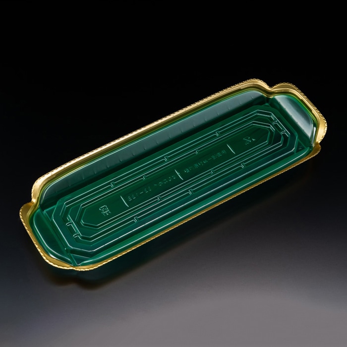 リスパック 刺身容器 バイオ 華ノ枠 本体 32-12B エレガグリーン FHNW707 50枚/袋（ご注文単位12袋）【直送品】