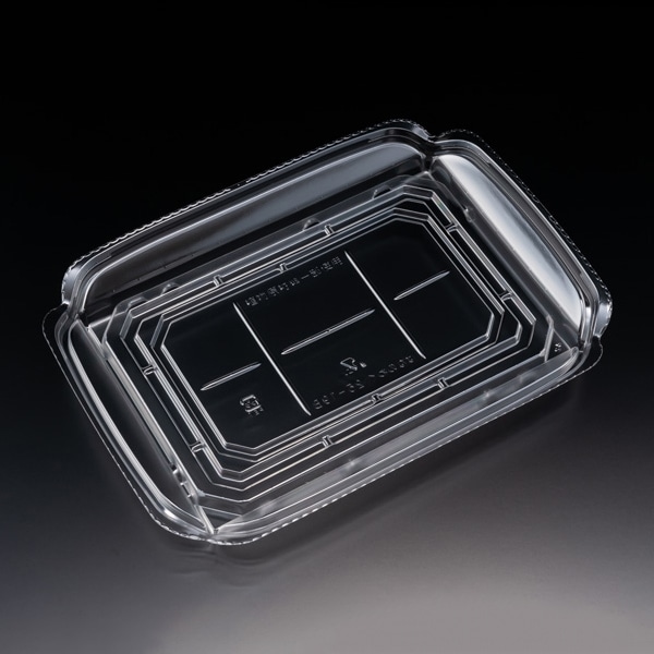 リスパック 刺身容器 バイオ 華ノ枠 本体 25-19B クリアー FHNW601 50枚/袋（ご注文単位8袋）【直送品】