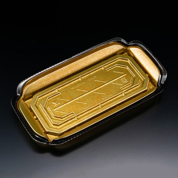 リスパック 刺身容器 バイオ 華ノ枠 本体 25-14B 真打金 FHNW555 50枚/袋（ご注文単位12袋）【直送品】