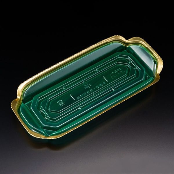 リスパック 刺身容器 バイオ 華ノ枠 本体 25-12B エレガグリーン FHNW507 50枚/袋（ご注文単位16袋）【直送品】