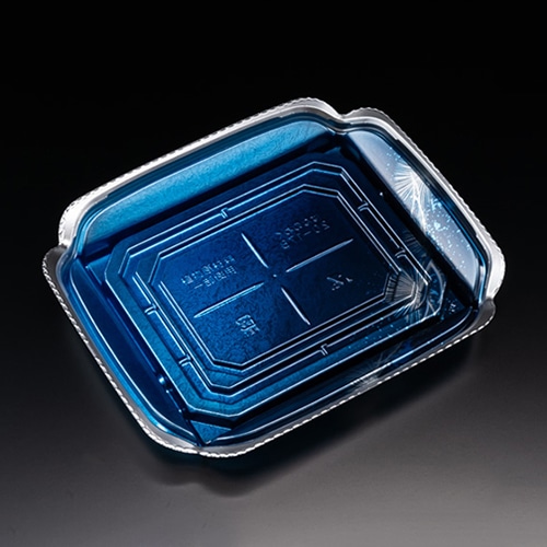 リスパック 刺身容器 バイオ 華ノ枠 本体 20-17B ゆう箔銀 FHNW406 50枚/袋（ご注文単位12袋）【直送品】