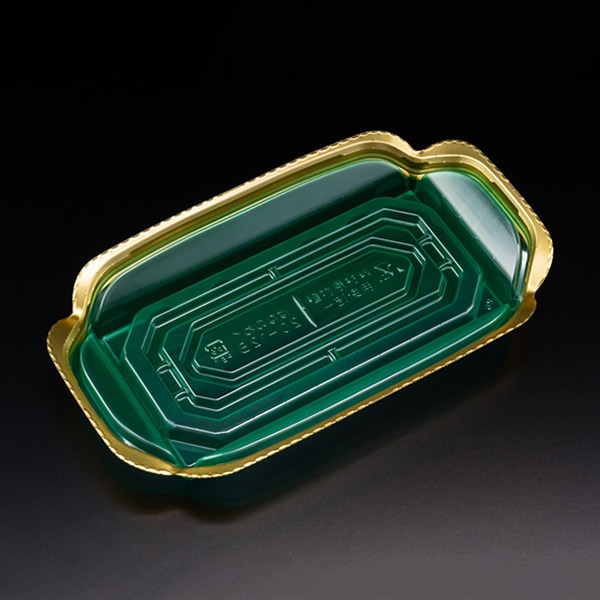 リスパック 刺身容器 バイオ 華ノ枠 本体 20-12B エレガグリーン FHNW307 50枚/袋（ご注文単位20袋）【直送品】