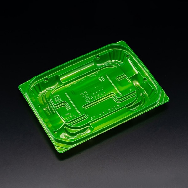 リスパック 惣菜容器 バイオ 優越 本体 16-11B ベロアグリーン PBDR295 50枚/袋(ご注文単位24袋)【直送品】