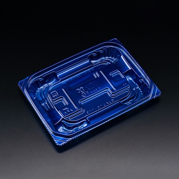 リスパック 惣菜容器 バイオ 優越 本体 16-11B ベロアブルー PBDR296 50枚/袋(ご注文単位24袋)【直送品】