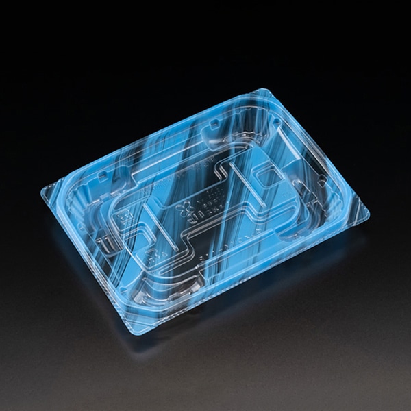 リスパック 惣菜容器 バイオ 優越 本体 16-11B りょうみ青 PBDR299 50枚/袋(ご注文単位24袋)【直送品】