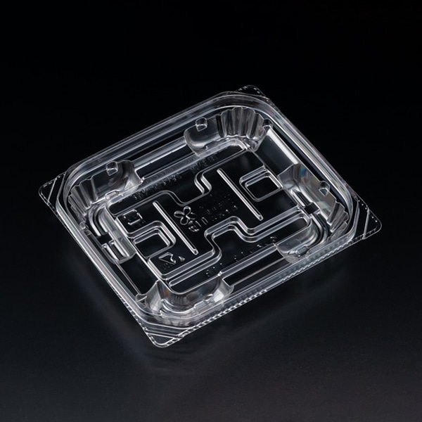 リスパック 惣菜容器 バイオ 優越 本体 13-11B クリアー PBDR090 50枚/袋(ご注文単位32袋)【直送品】