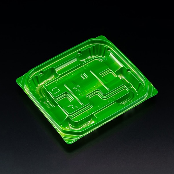 リスパック 惣菜容器 バイオ 優越 本体 13-11B ベロアグリーン PBDR095 50枚/袋（ご注文単位32袋）【直送品】