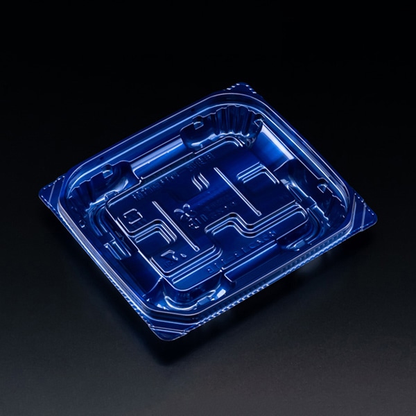 リスパック 惣菜容器 バイオ 優越 本体 13-11B ベロアブルー PBDR096 50枚/袋（ご注文単位32袋）【直送品】