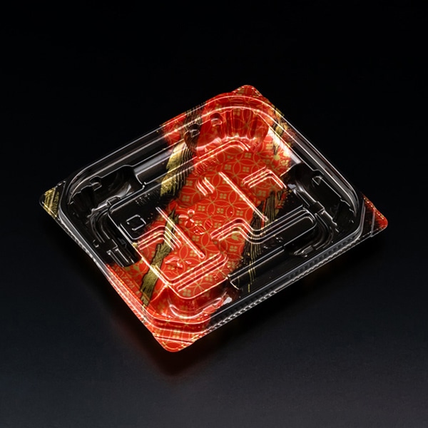 リスパック 惣菜容器 バイオ 優越 本体 13-11B ゆかし赤 PBDR098 50枚/袋（ご注文単位32袋）【直送品】