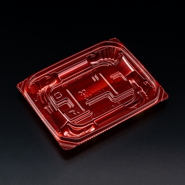 リスパック 惣菜容器 バイオ 優越 本体 15-11B ベロアレッド PBDR214 50枚/袋（ご注文単位30袋）【直送品】