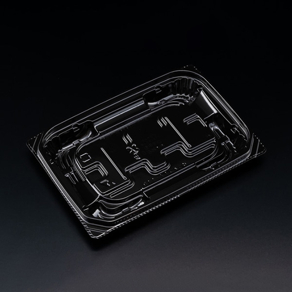 リスパック 惣菜容器 バイオ 優越 本体 17-11B 黒 PBDR331 50枚/袋（ご注文単位24袋）【直送品】