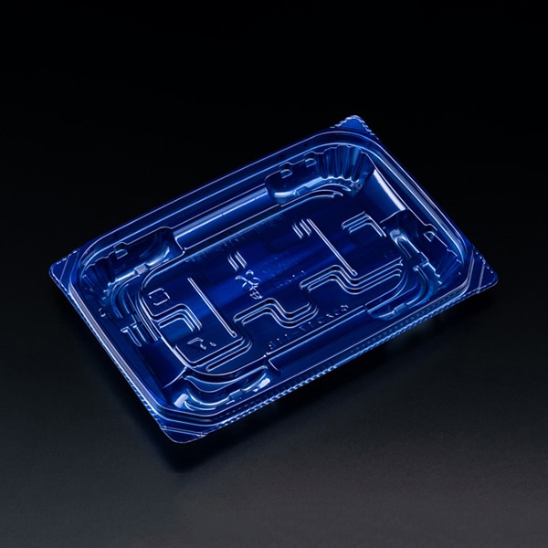 リスパック 惣菜容器 バイオ 優越 本体 17-11B ベロアブルー PBDR336 50枚/袋（ご注文単位24袋）【直送品】