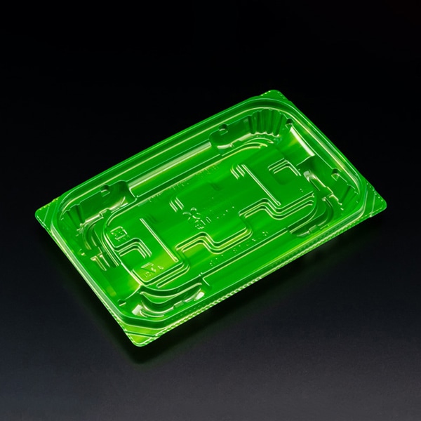 リスパック 惣菜容器 バイオ 優越 本体 18-11B ベロアグリーン PBDR415 50枚/袋（ご注文単位24袋）【直送品】