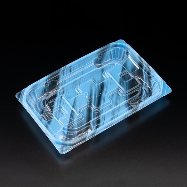 リスパック 惣菜容器 バイオ 優越 本体 18-11B りょうみ青 PBDR419 50枚/袋（ご注文単位24袋）【直送品】