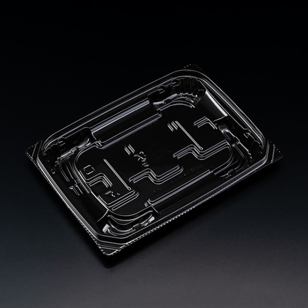 リスパック 惣菜容器 バイオ 優越 本体 18-13B 黒 PBDR451 50枚/袋（ご注文単位18袋）【直送品】