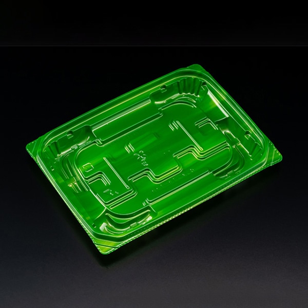 リスパック 惣菜容器 バイオ 優越 本体 18-13B ベロアグリーン PBDR455 50枚/袋(ご注文単位18袋)【直送品】