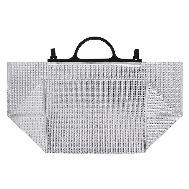 モロフジ 手提げ保冷角底袋 黒取手 マチ大 10枚/袋