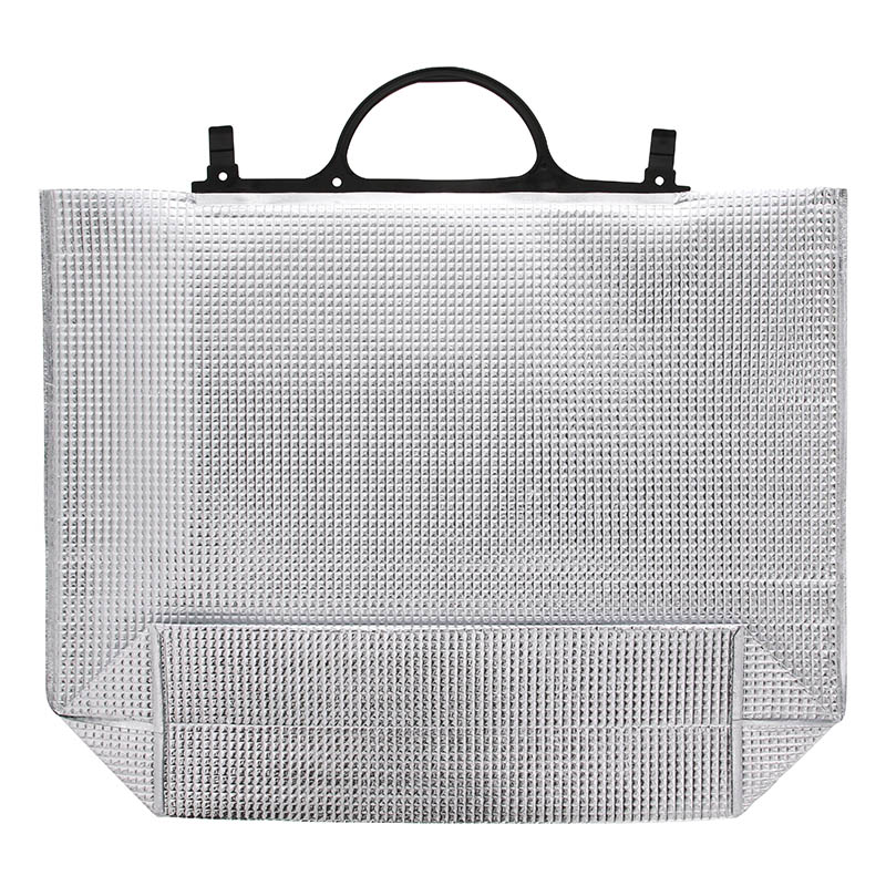 モロフジ 手提げ保冷角底袋 黒取手 マチ特大 10枚/袋