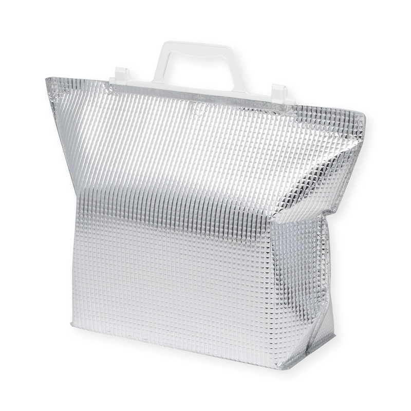 >モロフジ 手提げ保冷角底袋 白取手 アイスM 10枚/袋