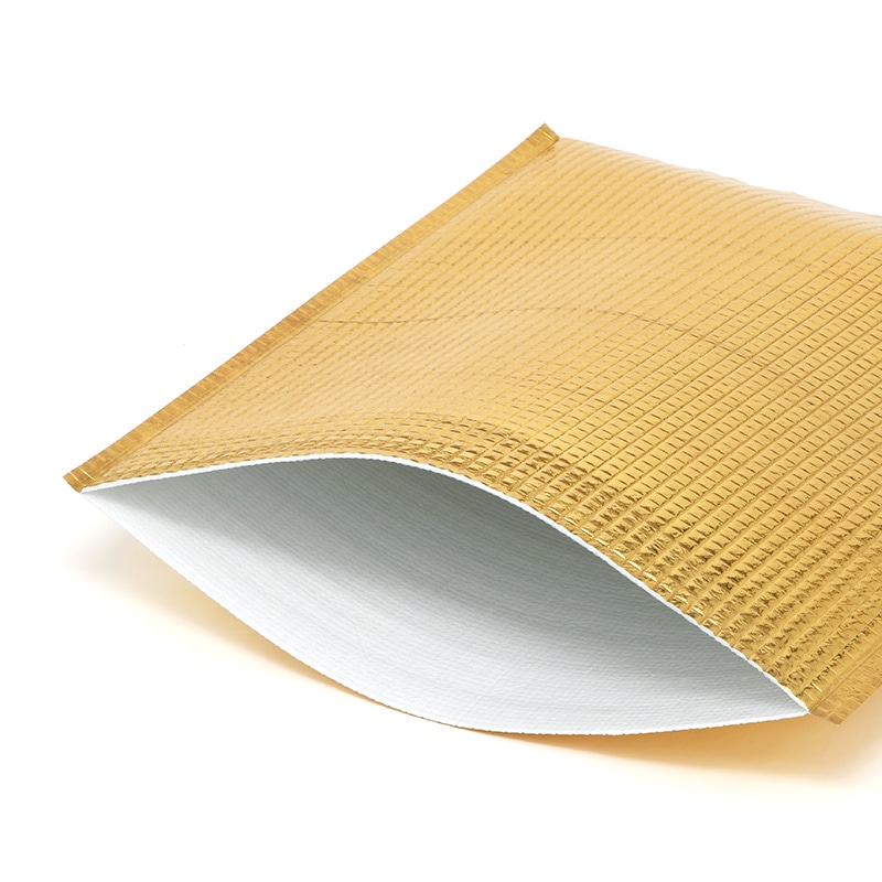 モロフジ 保冷平袋 ゴールド M 400枚/箱(ご注文単位1箱)【直送品】