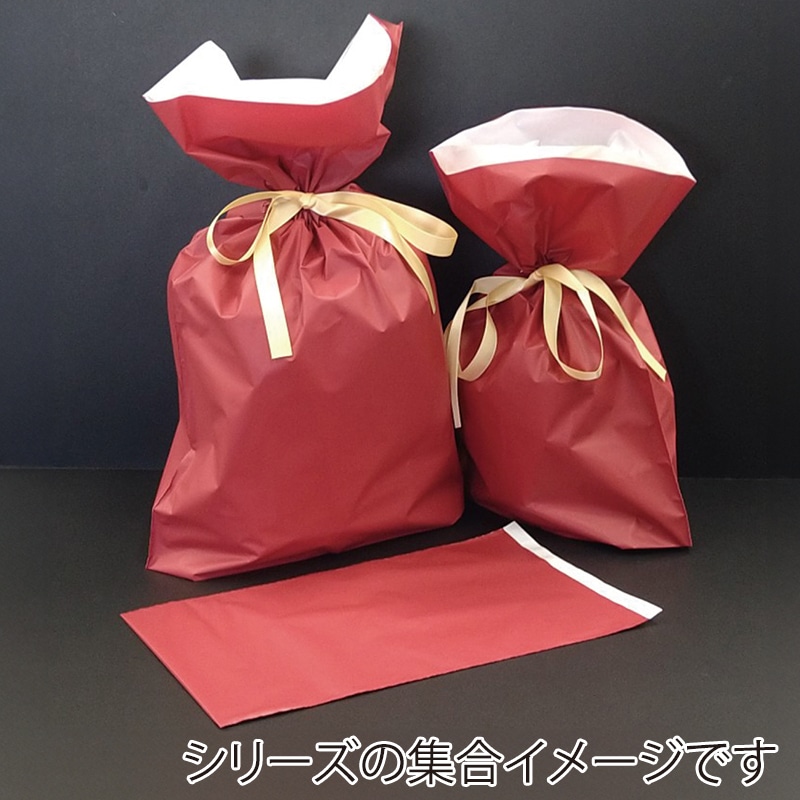 モロフジ ギフトラッピング袋 赤 M 109244 10枚/袋（ご注文単位20袋）【直送品】