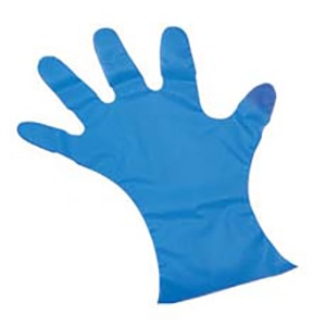 東京パック カラーマイジャストグローブ　#28　化粧箱 五本絞り　200枚入　M　27μ　ブルー  1箱（ご注文単位1箱）【直送品】