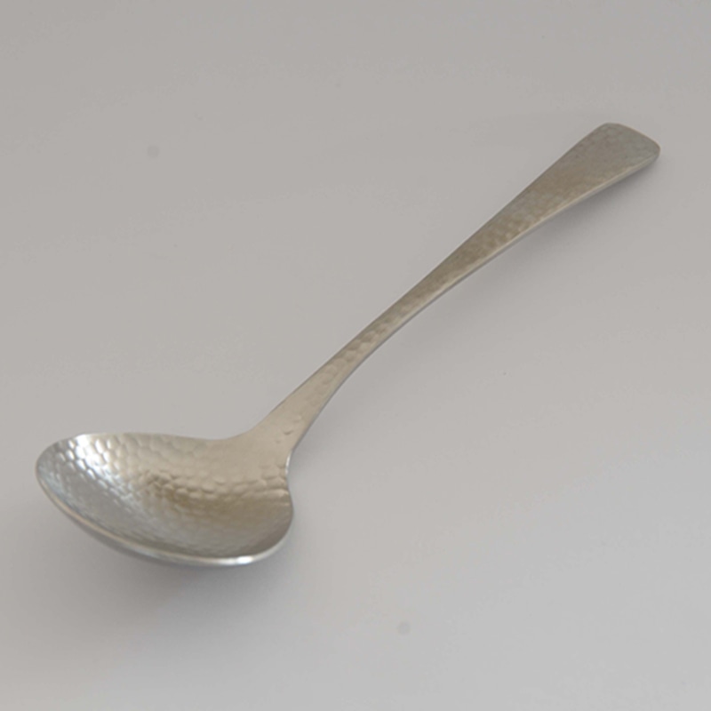 18-8　和味　槌目入　ブイヨンスプーン   1個（ご注文単位1個）【直送品】
