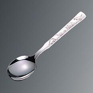 ワダコーポレーション 18-8　お子様用カトラリー　恐竜キッズ デザートスプーン  1個（ご注文単位1個）【直送品】