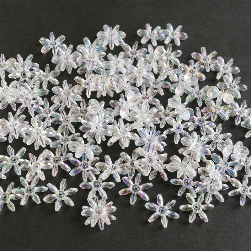 島村 フラワービーズ 200個入り デラックスDX 7mm オーロラ クリア ASH-FL7-1 1袋(ご注文単位1袋)【直送品】