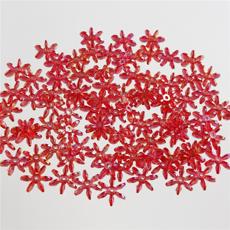 島村 フラワービーズ 200個入り デラックスDX 7mm レッド ASH-FL7-4 1袋(ご注文単位1袋)【直送品】