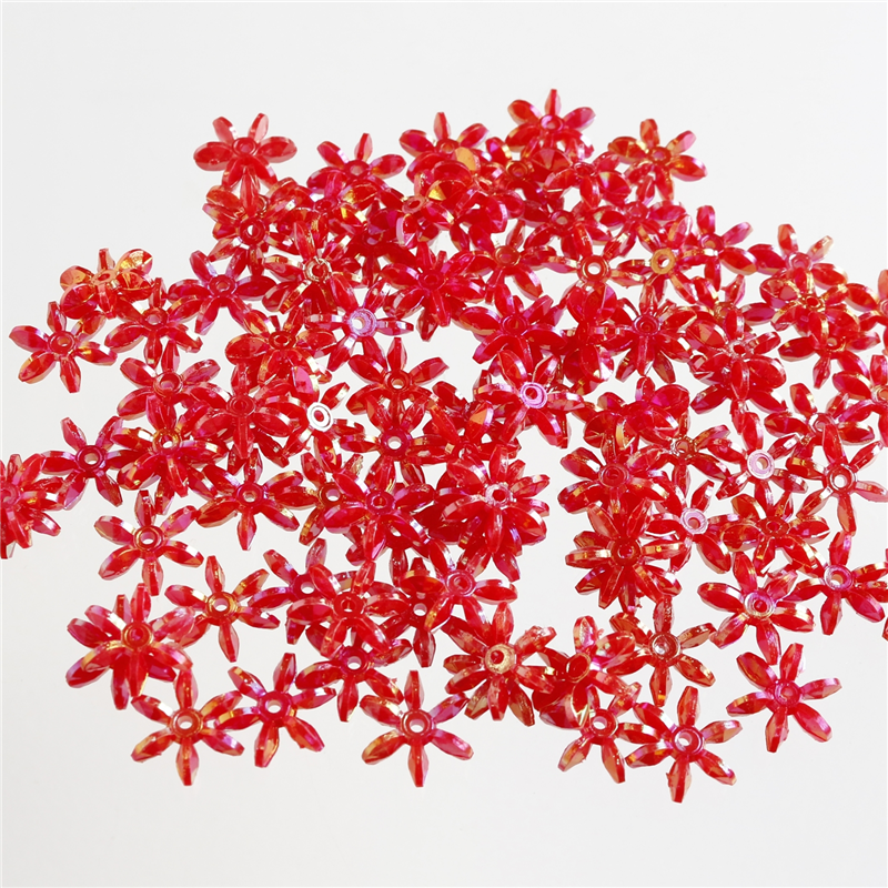島村 フラワービーズ 200個入り デラックスDX 7mm レッド ASH-FL7-16 1袋(ご注文単位1袋)【直送品】