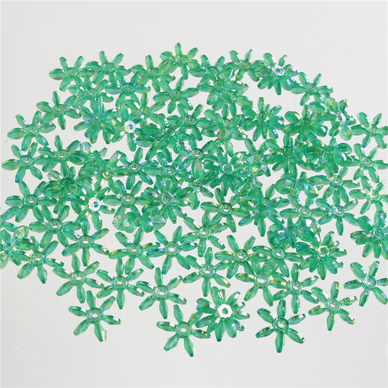 島村 フラワービーズ 200個入り デラックスDX 14mm グリーン ASH-FL14-8 1袋(ご注文単位1袋)【直送品】