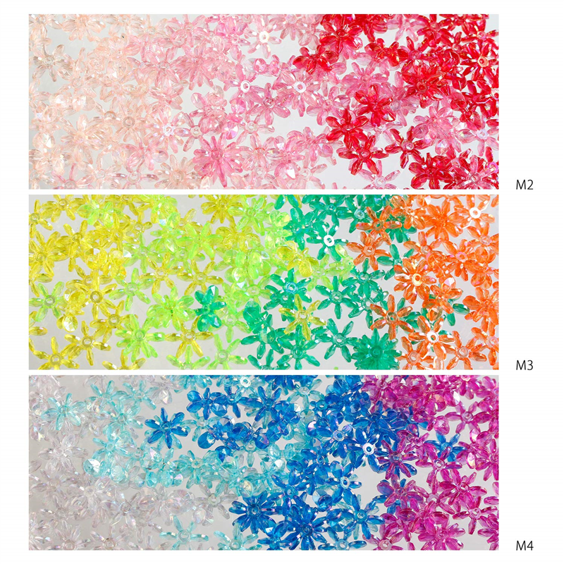 島村 フラワービーズ ピンク・レッド系 14mm 200個入 ASH-FL14-M2 1袋(ご注文単位1袋)【直送品】