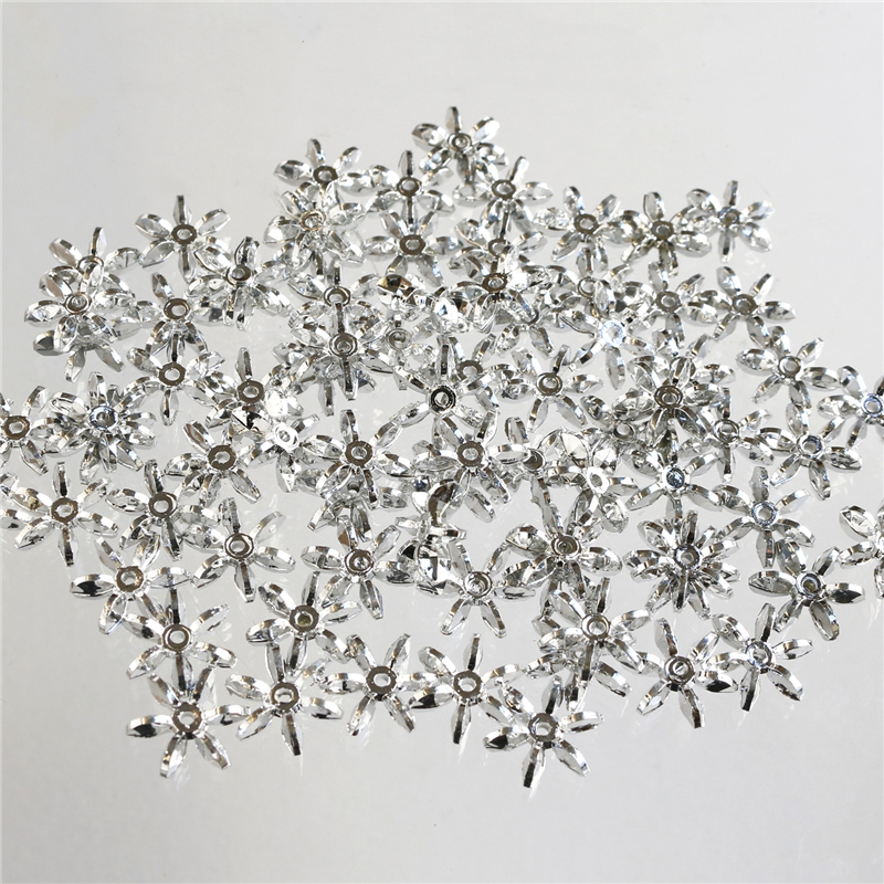 島村 フラワービーズ 200個入り デラックスDX 14mm シルバー ASH-FL14-S 1袋（ご注文単位1袋）【直送品】