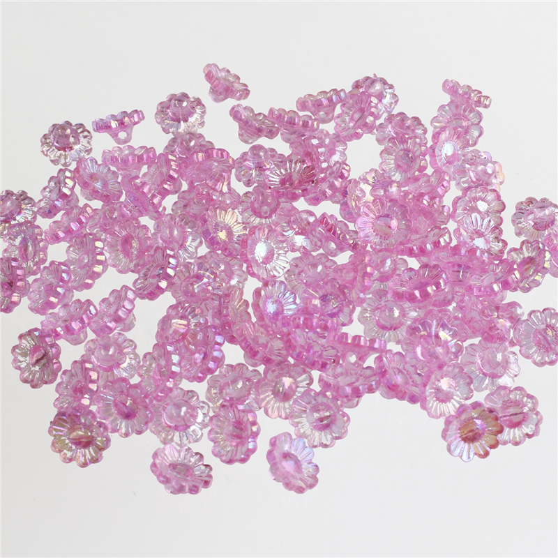 島村 ニューフラワービーズ 100個入り デラックスDX 12mm ピンク ASH-NYFL12DX-3 1袋（ご注文単位1袋）【直送品】